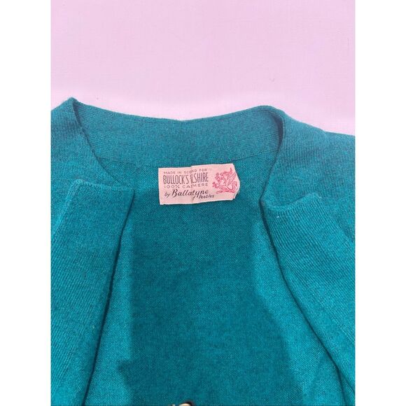 Vtg Ballantyne Of Peebles 100% Cashmere Cardigan Sweater Scotland - Picture 5 of 7